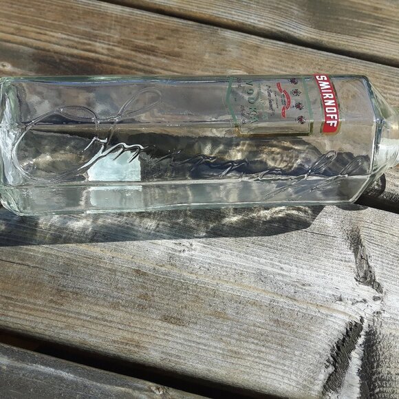 Vintage Smirnoff Vodka Bottle Empty - Picture 3 of 3